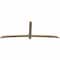 Ekena Millwork Bellingham Rough Sawn Timber Gable Bracket, Douglas Fir, 96"W x 36"H x 2"D x 4"F, 9/12 Pitch GBW096X36X0204BEL00RDF - alternate 3